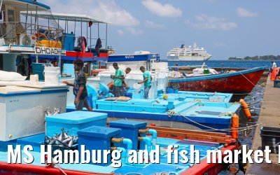 MS Hamburg and fish market Male, Maldives 25.02.2024
