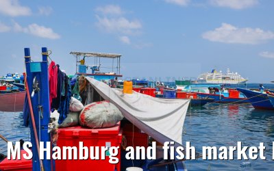 MS Hamburg and fish market Male, Maldives 25.02.2024