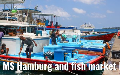 MS Hamburg and fish market Male, Maldives 25.02.2024
