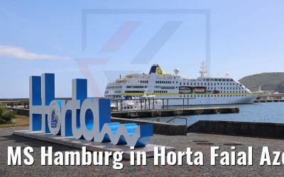 MS Hamburg in Horta Faial Azoren 22.03.2022