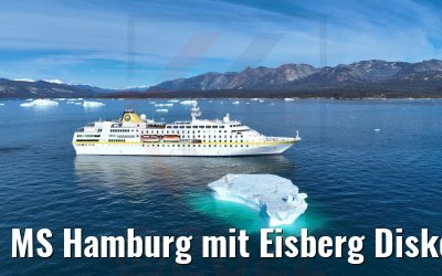 MS Hamburg mit Eisberg Diskobucht 28.08.2022