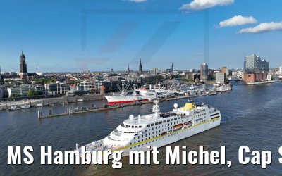MS Hamburg mit Michel, Cap San Diego und Elbphilharmonie 13.07.2022