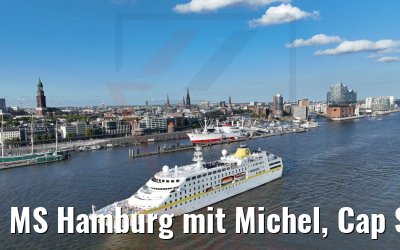 MS Hamburg mit Michel, Cap San Diego und Elbphilharmonie 13.07.2022