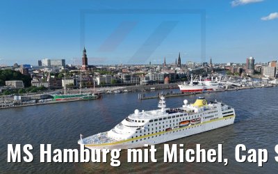 MS Hamburg mit Michel, Cap San Diego und Rickmer Rickmers 13.07.2022
