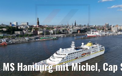 MS Hamburg mit Michel, Cap San Diego und Rickmer Rickmers 13.07.2022