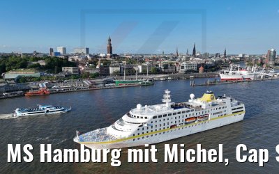 MS Hamburg mit Michel, Cap San Diego und Rickmer Rickmers 13.07.2022