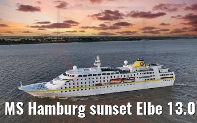MS Hamburg sunset Elbe 13.07.2022