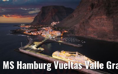 MS Hamburg Vueltas Valle Gran Rey evening view 22.11.2022