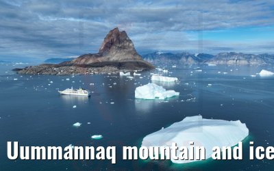Uummannaq mountain and icebergs MS Hamburg 04.09.2022