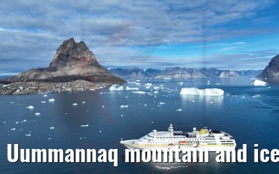 Uummannaq mountain and icebergs MS Hamburg 04.09.2022