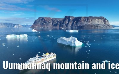 Uummannaq mountain and icebergs MS Hamburg 04.09.2022