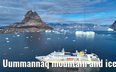 Uummannaq mountain and icebergs MS Hamburg 04.09.2022