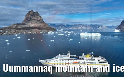 Uummannaq mountain and icebergs MS Hamburg 04.09.2022