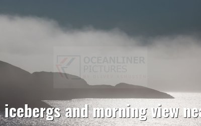 icebergs and morning view near Qeqertarsuaq, Greenland 06.08.2024