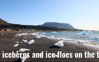 icebergs and ice floes on the beach in Qeqertarsuaq 12.08.2024
