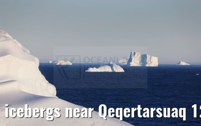 icebergs near Qeqertarsuaq 12.08.2024