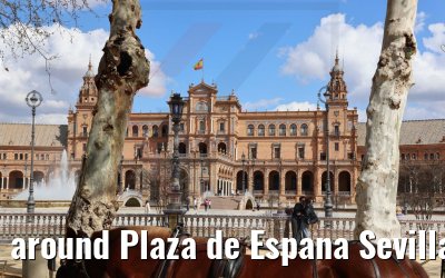 around Plaza de Espana Sevilla 07.03.2022