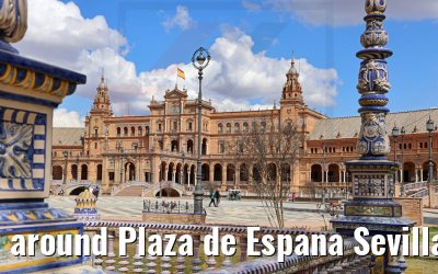 around Plaza de Espana Sevilla 07.03.2022