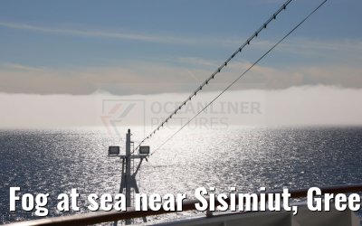 Fog at sea near Sisimiut, Greenland