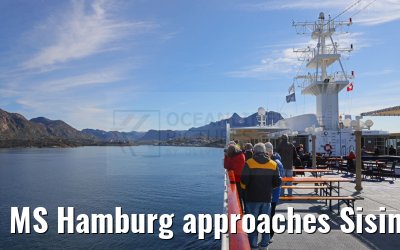 MS Hamburg approaches Sisimiut, Greenland 05.08.2024