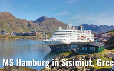 MS Hamburg in Sisimiut, Greenland 05.08.2024