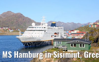 MS Hamburg in Sisimiut, Greenland 05.08.2024