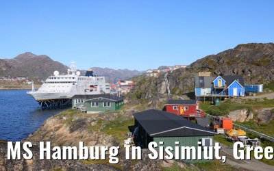 MS Hamburg in Sisimiut, Greenland 05.08.2024