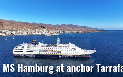 MS Hamburg at anchor Tarrafal 16.02.2025