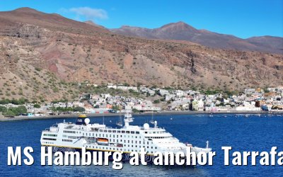 MS Hamburg at anchor Tarrafal 16.02.2025