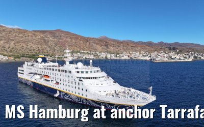 MS Hamburg at anchor Tarrafal 16.02.2025