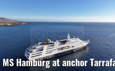 MS Hamburg at anchor Tarrafal 16.02.2025