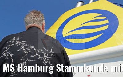 MS Hamburg Stammkunde mit Winterroute 2015-2016 auf Hemd