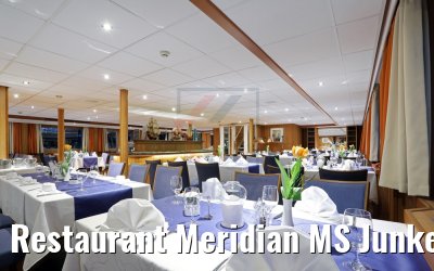 Restaurant Meridian MS Junker Joerg abends eingedeckt