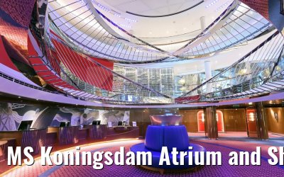 MS Koningsdam Atrium and Shore Excursions desk