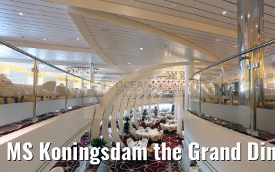 MS Koningsdam the Grand Dining Room upper level