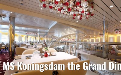 MS Koningsdam the Grand Dining Room upper level