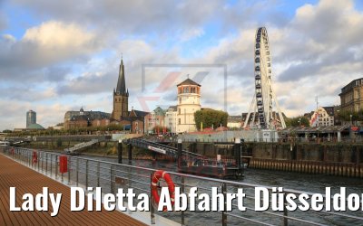 Lady Diletta Abfahrt Düsseldorf mit Altstadt 23.10.2020
