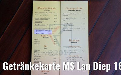 Getränkekarte MS Lan Diep 16.04.2017