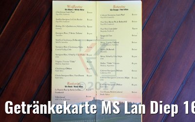 Getränkekarte MS Lan Diep 16.04.2017