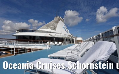 Oceania Cruises Schornstein und Sonnenliegen MS Marina