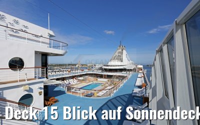 Deck 15 Blick auf Sonnendecks MS Marina