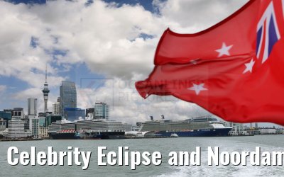 Celebrity Eclipse and Noordam Auckland 25.02.2023