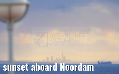 sunset aboard Noordam