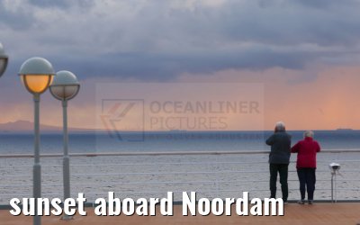sunset aboard Noordam