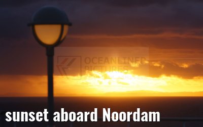 sunset aboard Noordam