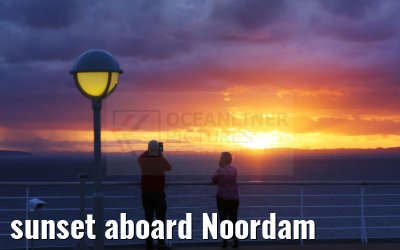 sunset aboard Noordam