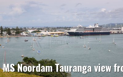 MS Noordam Tauranga view from Mount Maunganui