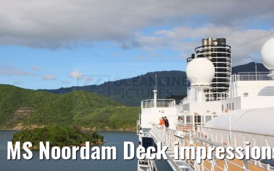 MS Noordam Deck impressions after departure Picton