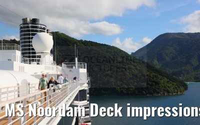 MS Noordam Deck impressions after departure Picton