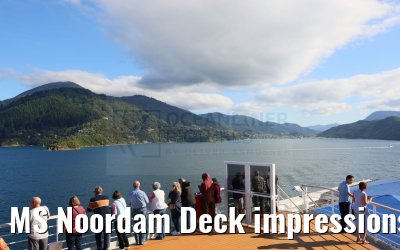MS Noordam Deck impressions after departure Picton